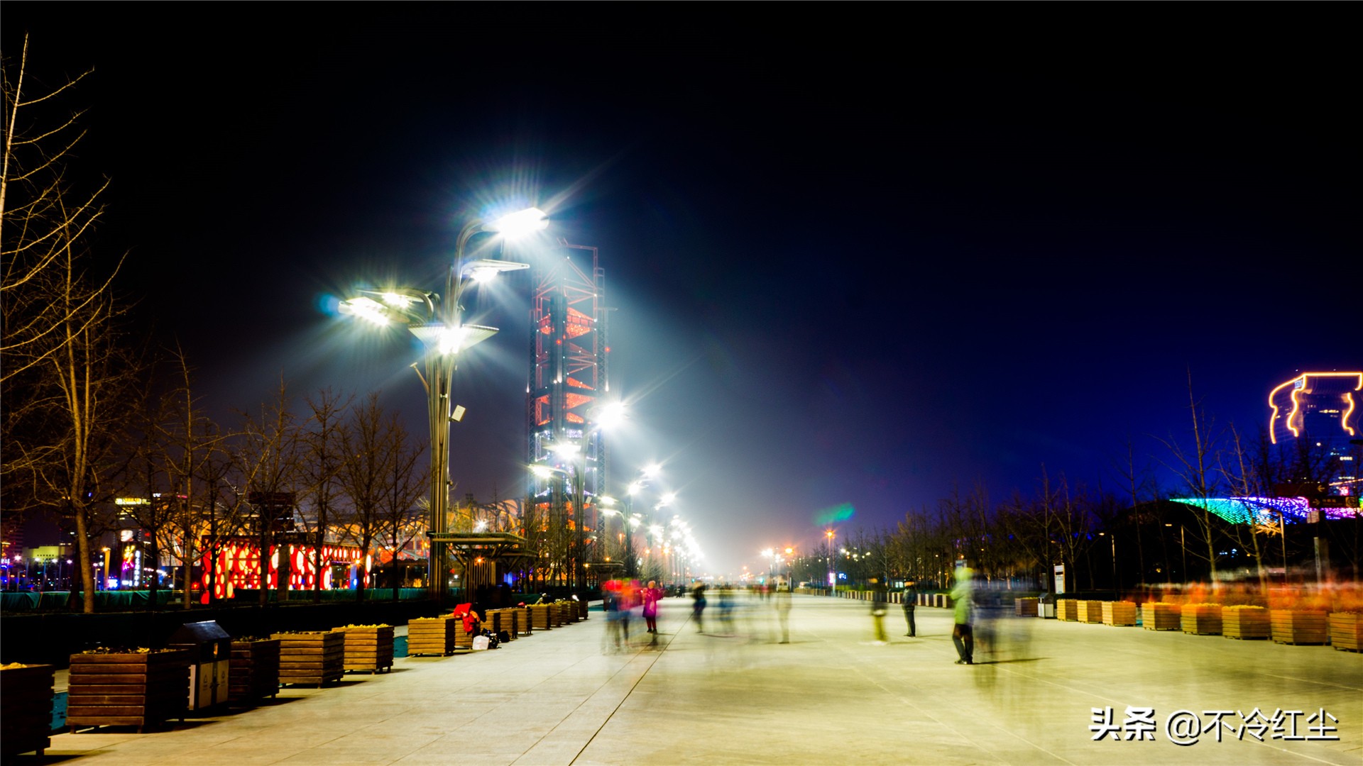 北京顺义奥林匹克水上公园花灯，璀璨夜景，梦幻体验